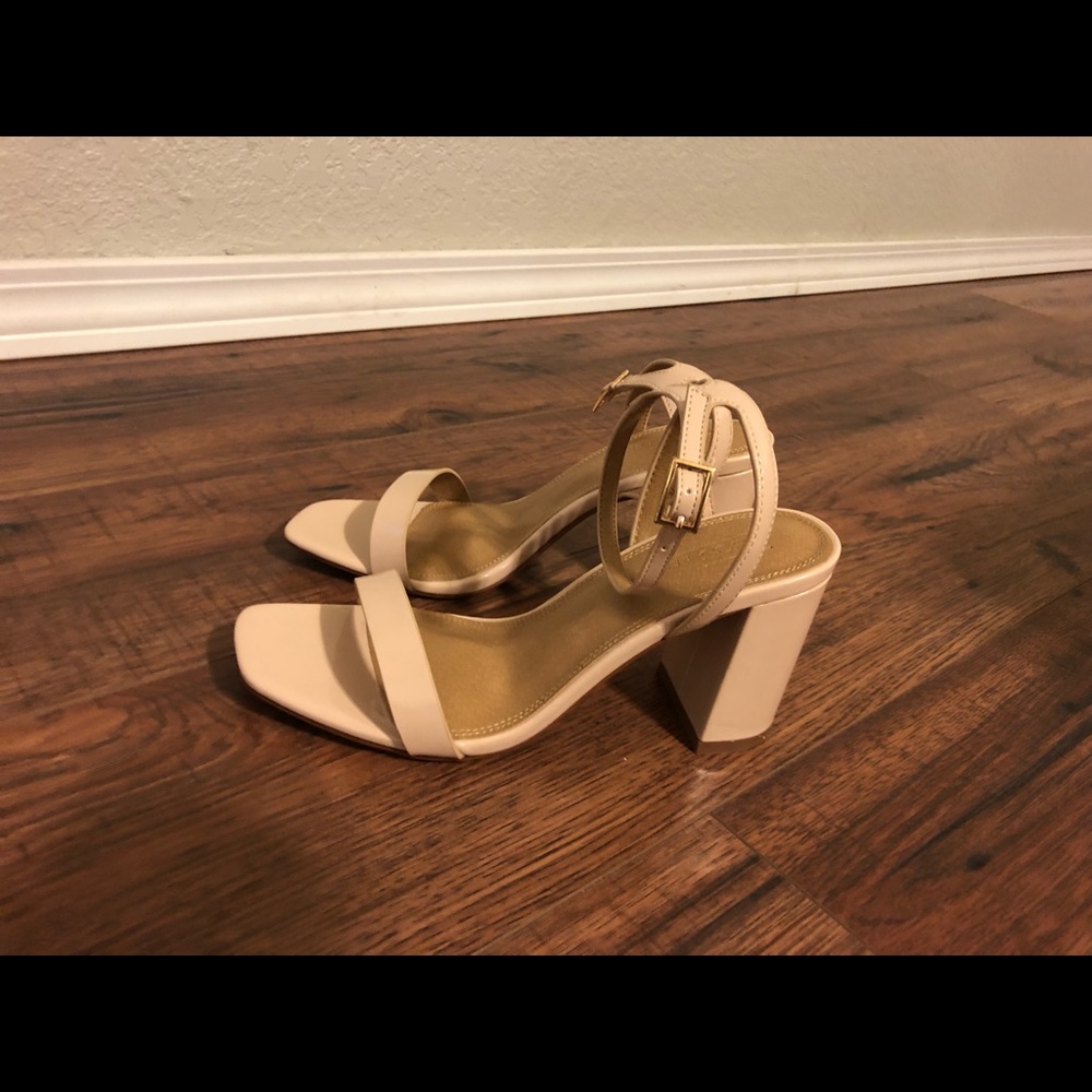 ASOS Block Heel Sandals in Warm Beige